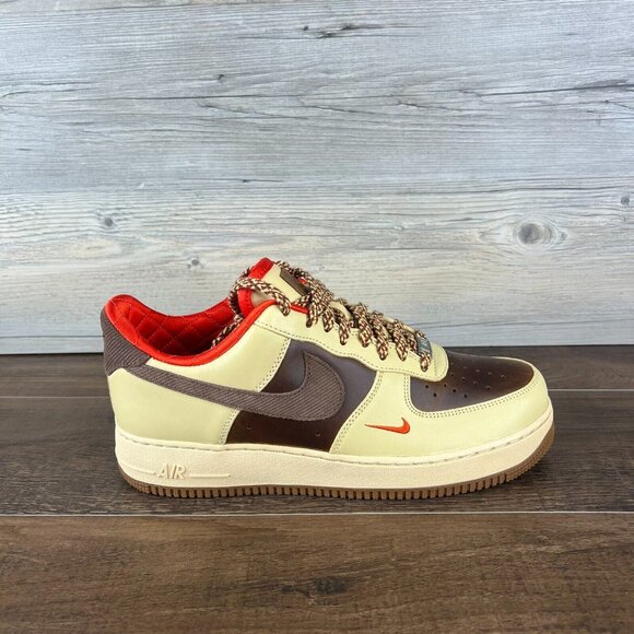 Nike Air Force 1 07 Mens Size 12 Light British Tan Cacao Wow Sesame HQ3447 222 - Picture 3 of 10